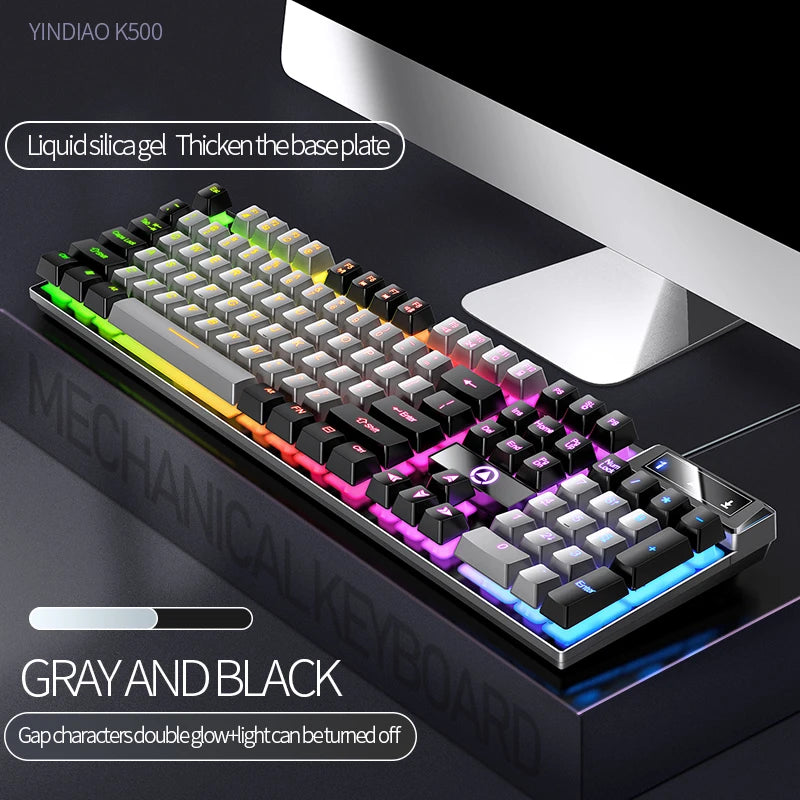 Budget Gaming RGB Keyboard Wired Full Sized With Screen