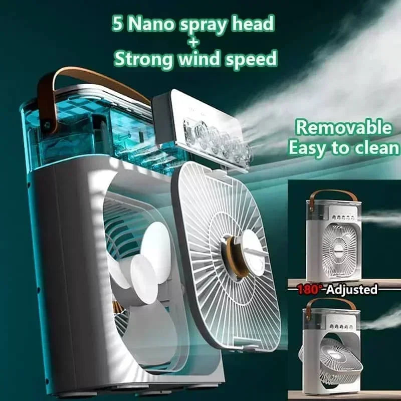 3 In 1 Humidifier Fan AC Conditioner with LED