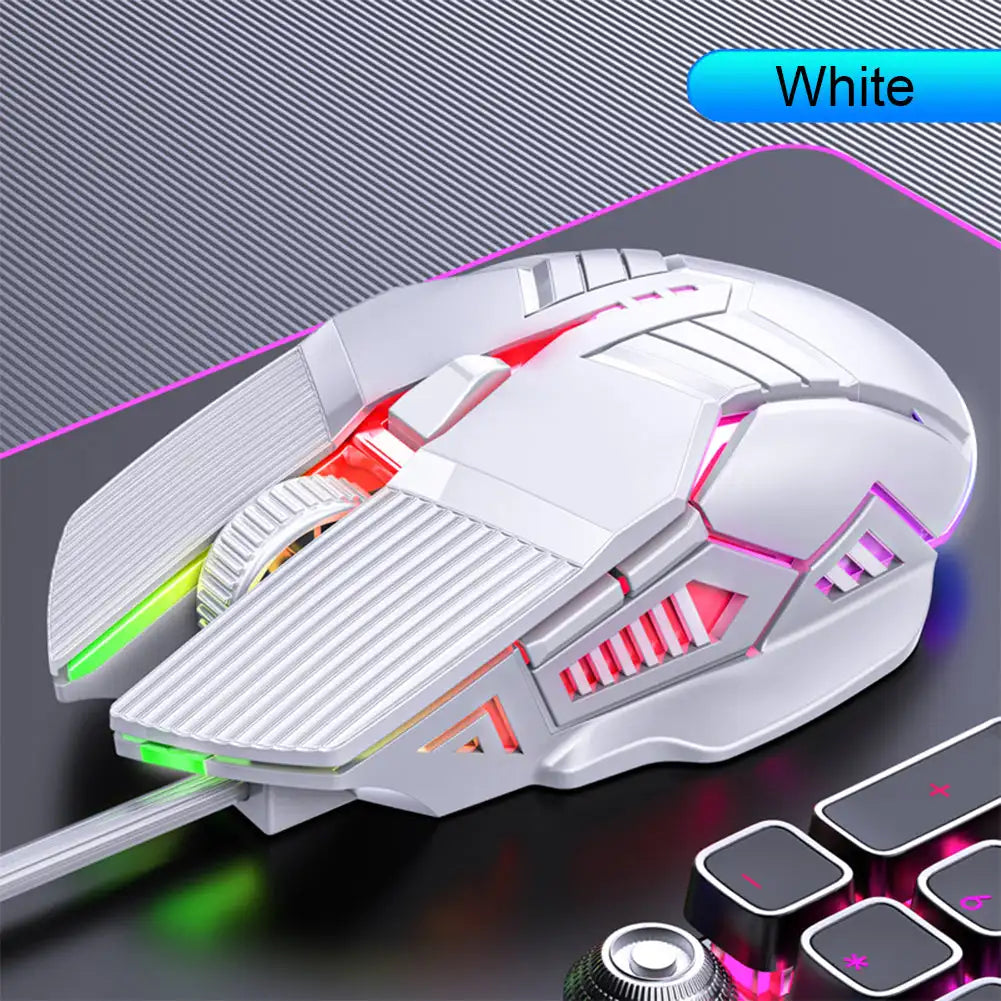 Wired Gaming Mouse RGB 6 Button LED Silent E-Sports Mice