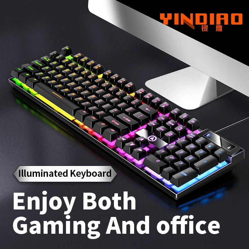 Budget Gaming RGB Keyboard Wired Full Sized With Screen