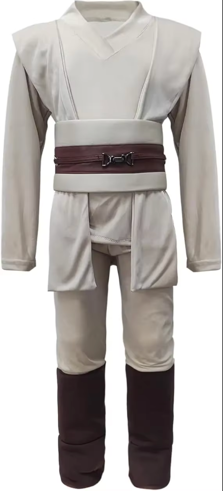 Fantasy Jedi Cosplay Kids Anakin Costume Obi Wan Kenobi Uniform Suit Anakin Skywalker  Robe Belt Halloween Carnival Party Suit