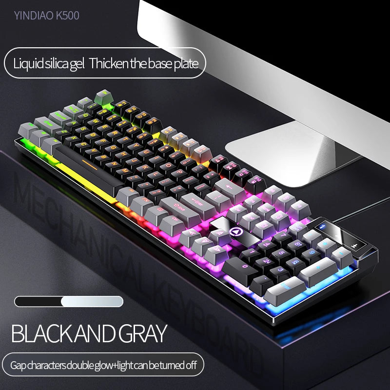 Budget Gaming RGB Keyboard Wired Full Sized With Screen