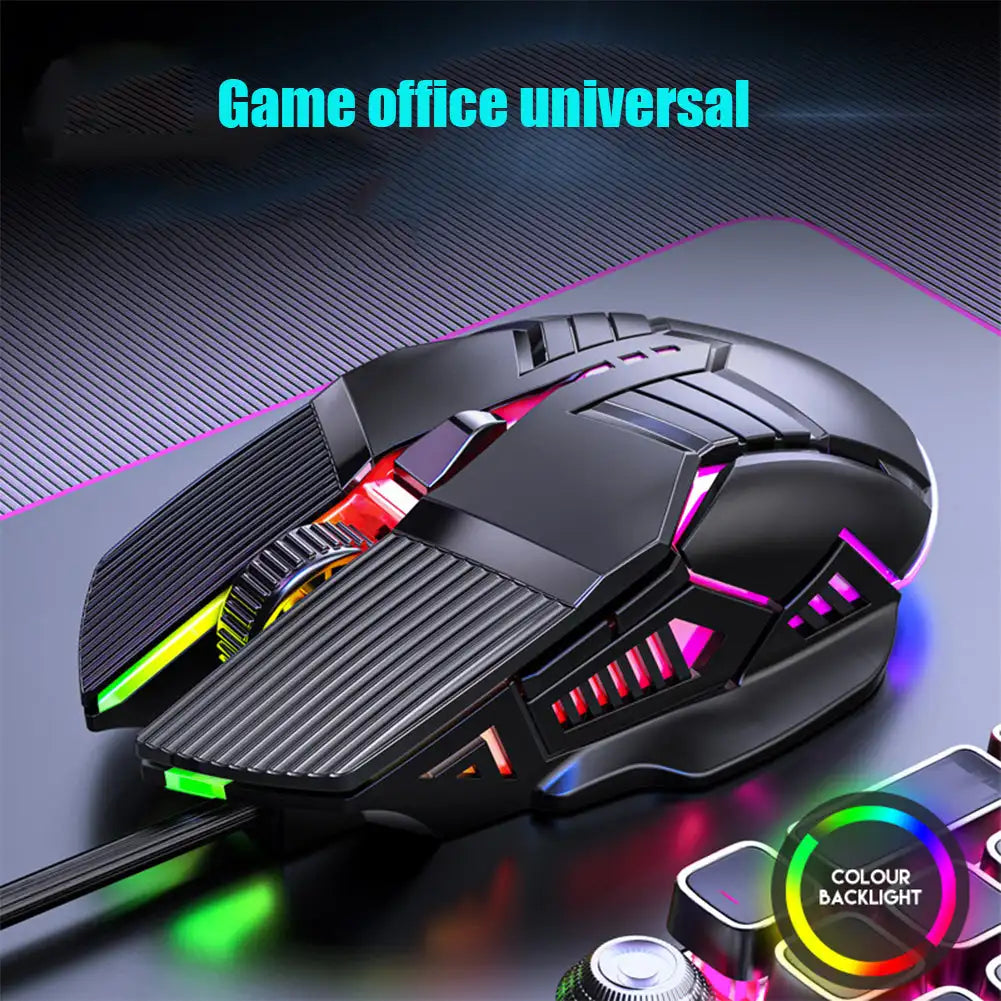 Wired Gaming Mouse RGB 6 Button LED Silent E-Sports Mice